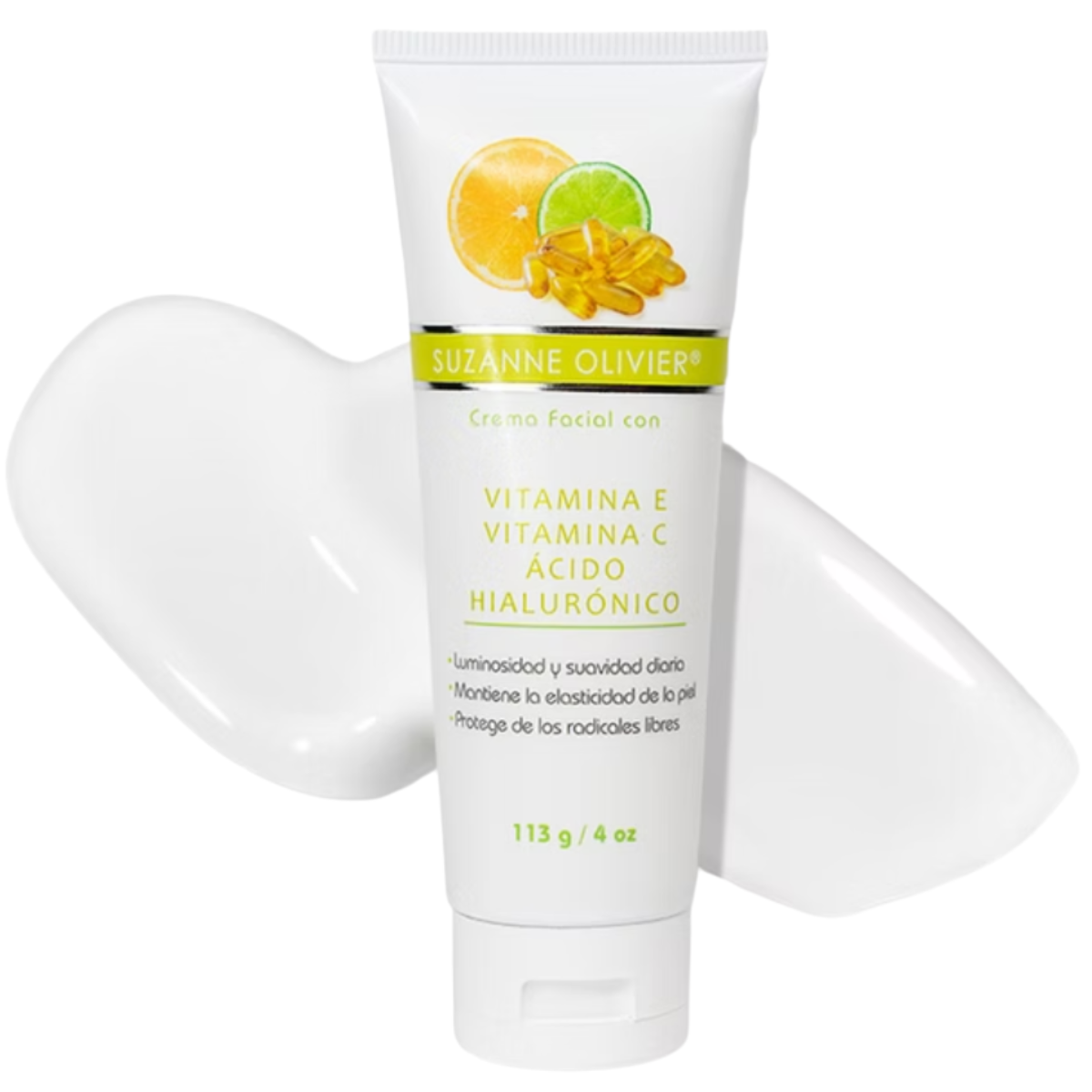 Crema Facial con Vitamina E, C y Ácido Hialurónico