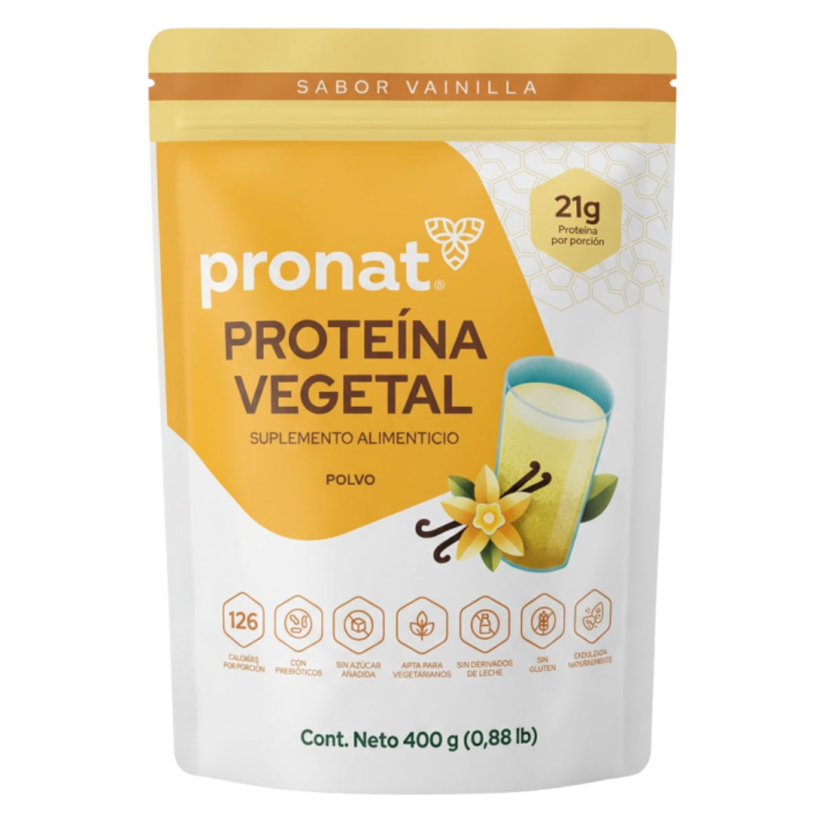Proteína Vegetal Polvo (Sabor Vainilla)
