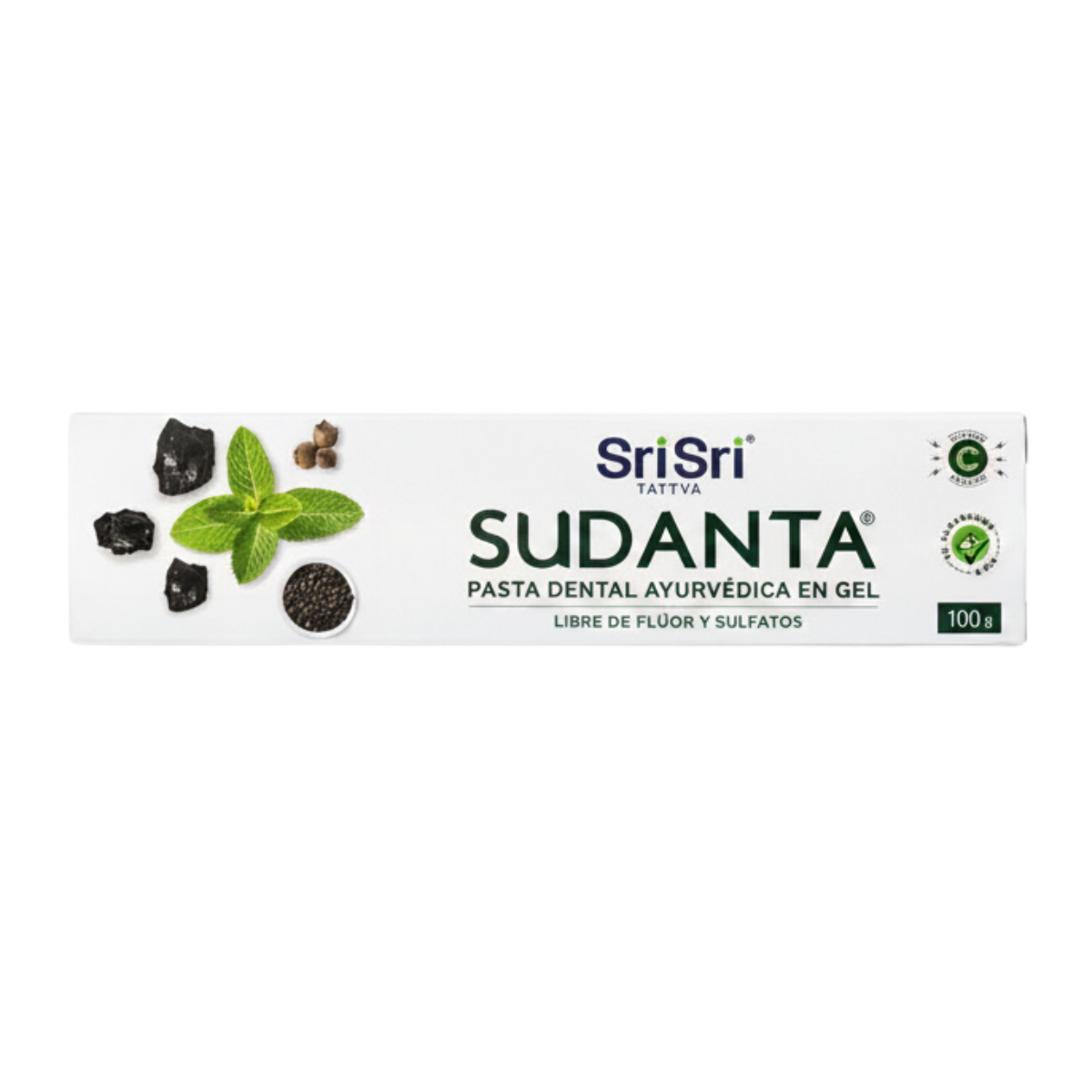 Pasta Dental Sudanta (Sabor Menta y Carbón Activado)