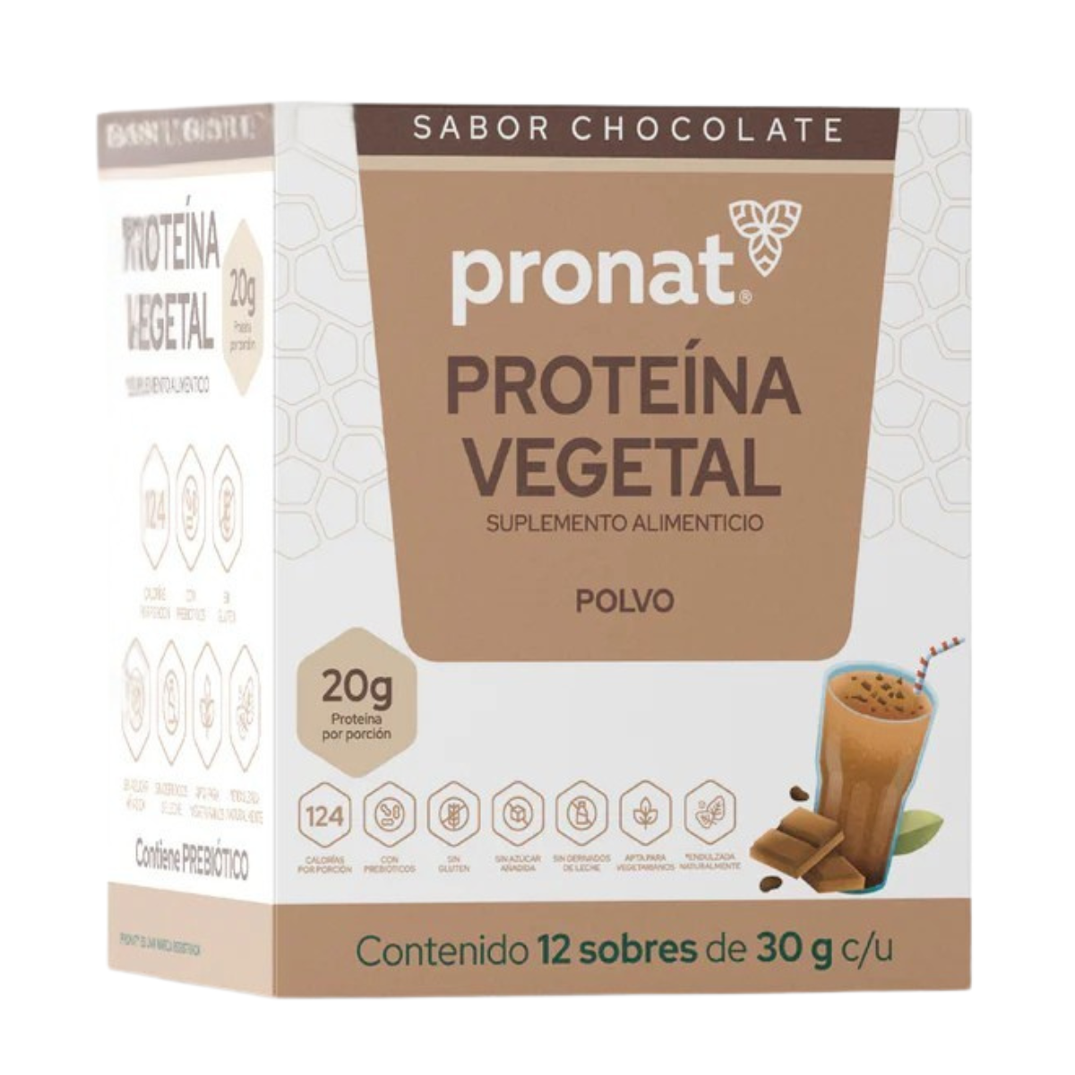 Proteína Vegetal en Sobres Polvo (Sabor Chocolate)