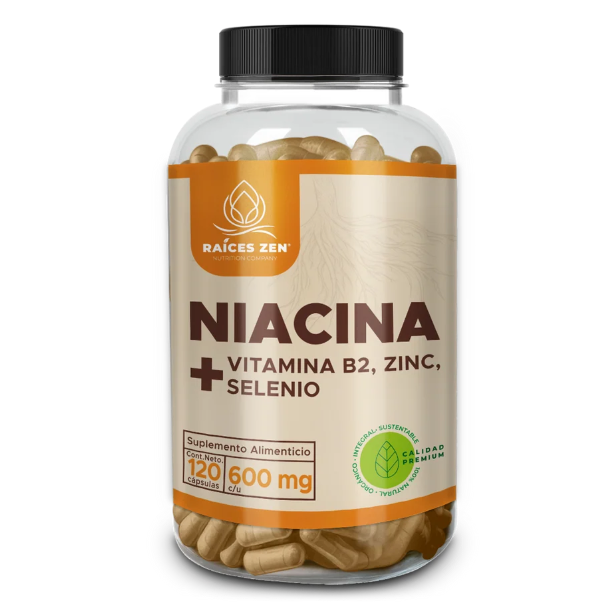 Niacina + Vitamina B2, Zinc y Selenio Cápsulas