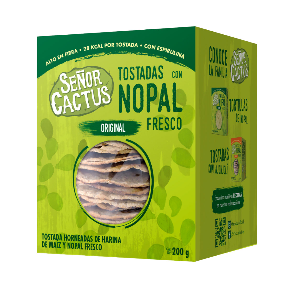 Tostadas con Nopal Fresco
