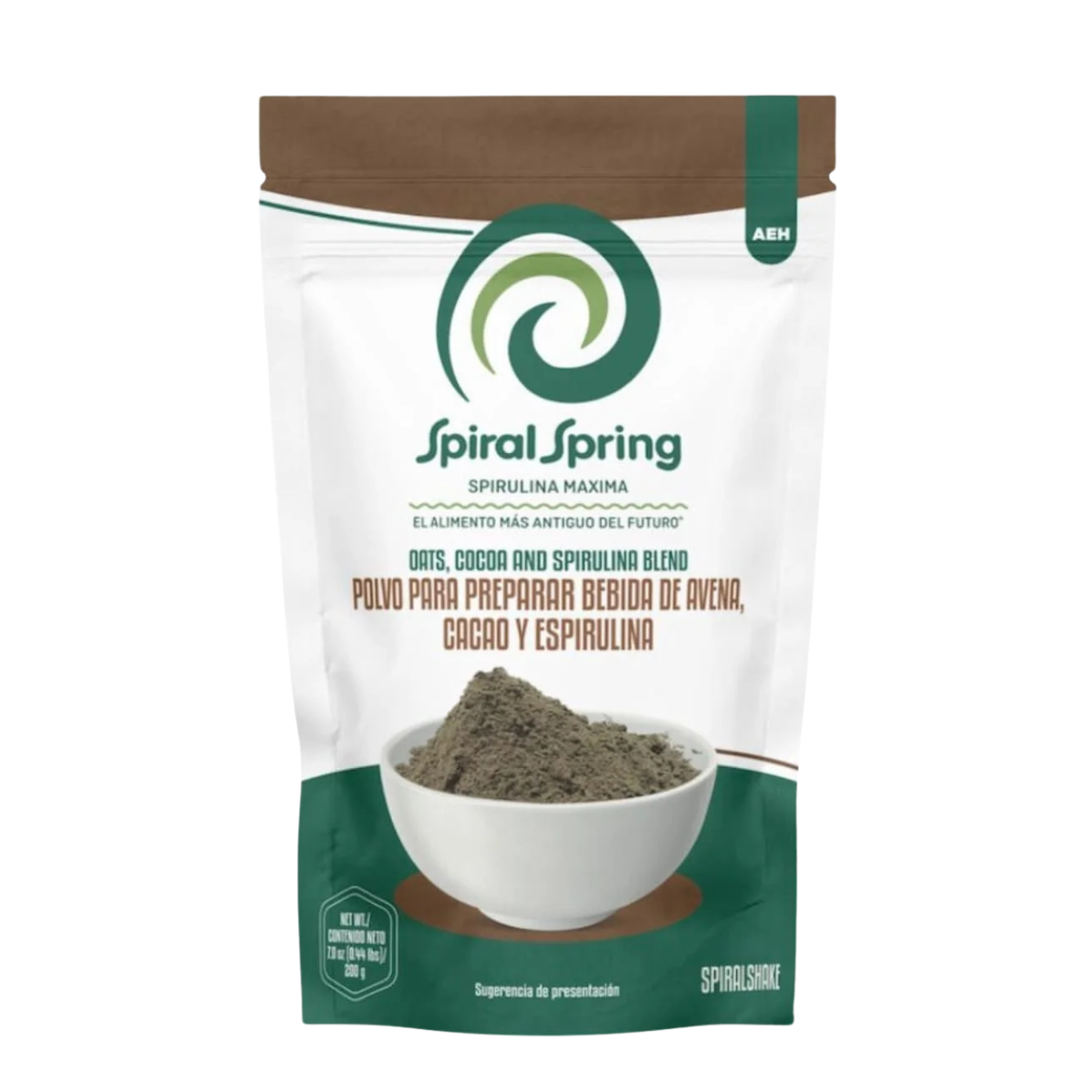 Avena, Cacao y Espirulina Polvo