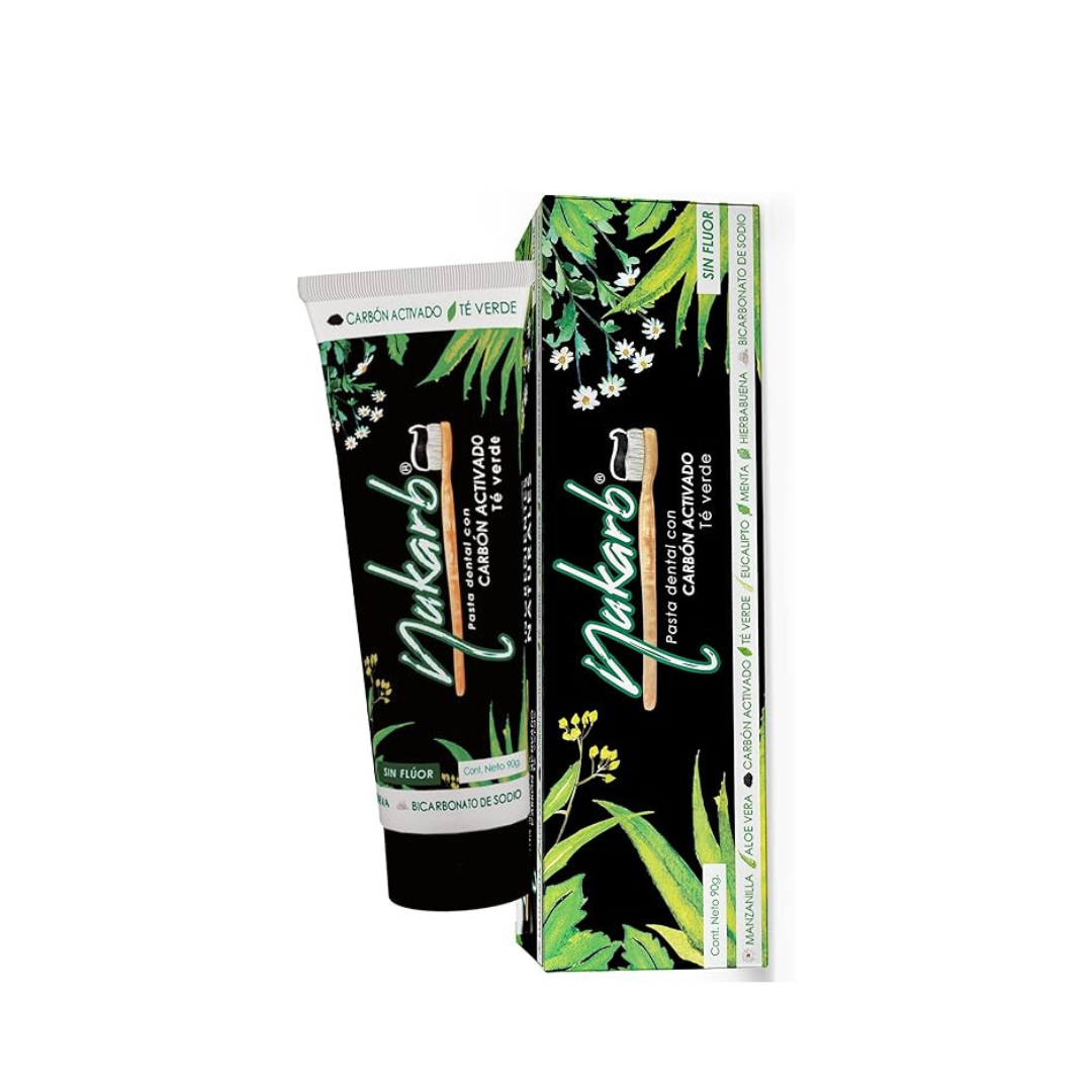 Pasta Dental Nukarb con Carbón Activado y Té Verde